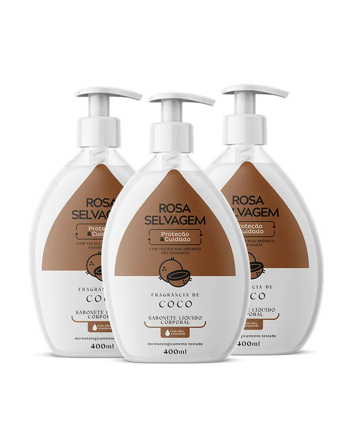 SABONETE LÍQUIDO COCO - 3 UNIDADES
