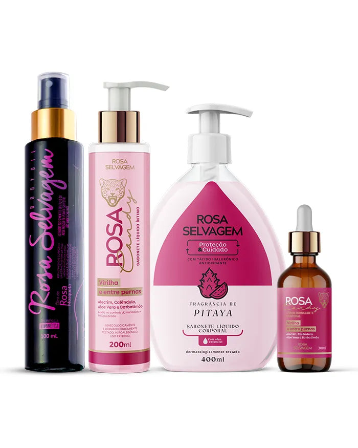 KIT SABONETE PITAYA + SABONETE INTIMO + SÉRUM CANDY + ÓLEO