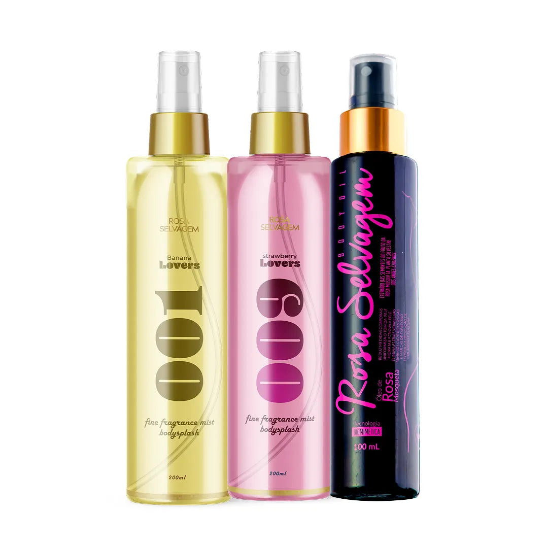 KIT BODY SPLASH BANANA + CEREJA  + ÓLEO